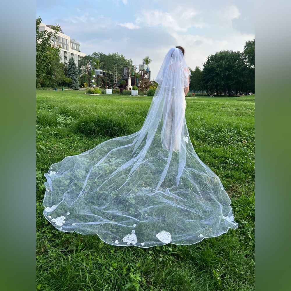 2 Layered Bride Wedding Veil Cathedral 2T Long Bridal Veil 💐
